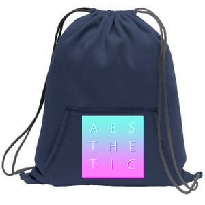 Vaporware Aesthetic Square Sweatshirt Cinch Pack Bag