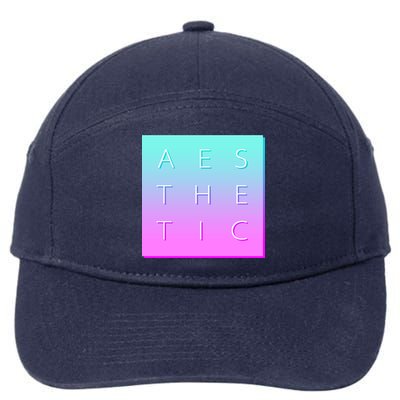 Vaporware Aesthetic Square 7-Panel Snapback Hat