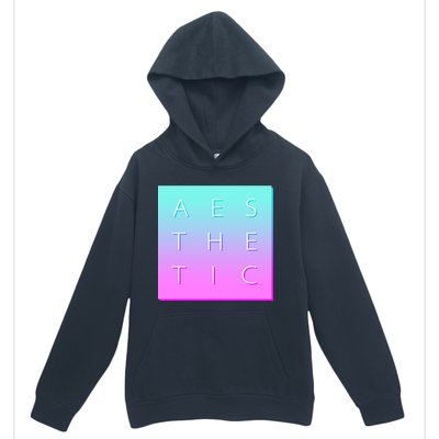 Vaporware Aesthetic Square Urban Pullover Hoodie