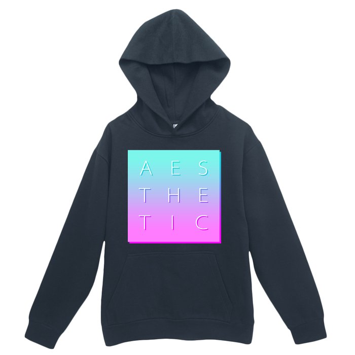 Vaporware Aesthetic Square Urban Pullover Hoodie