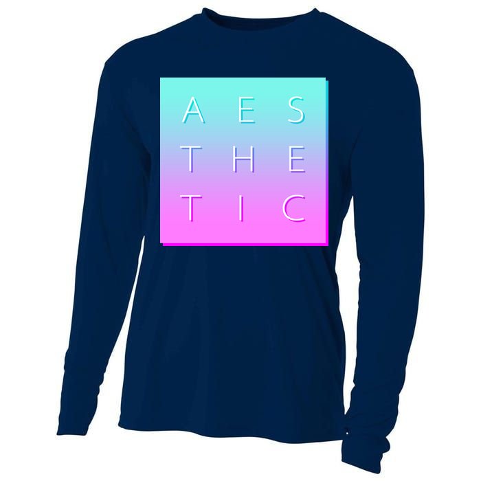 Vaporware Aesthetic Square Cooling Performance Long Sleeve Crew