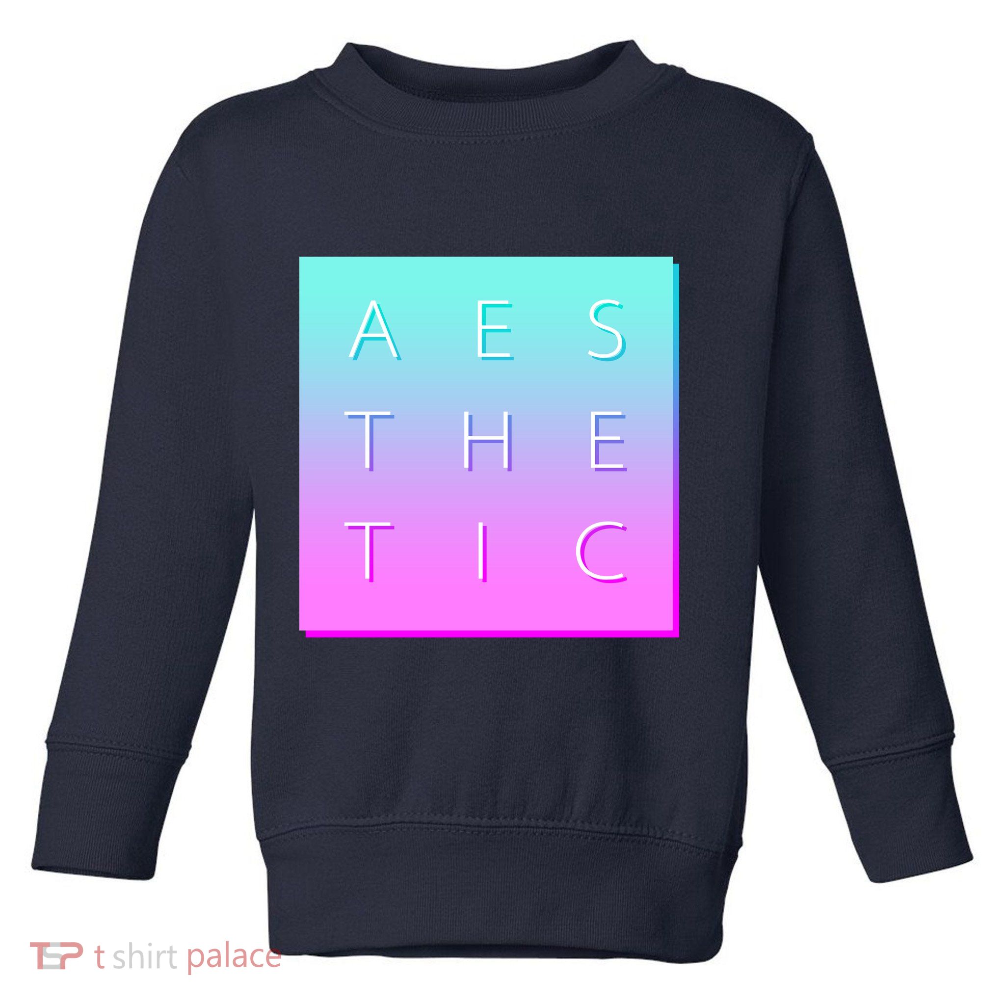 Vaporware Aesthetic Square Toddler Sweatshirt