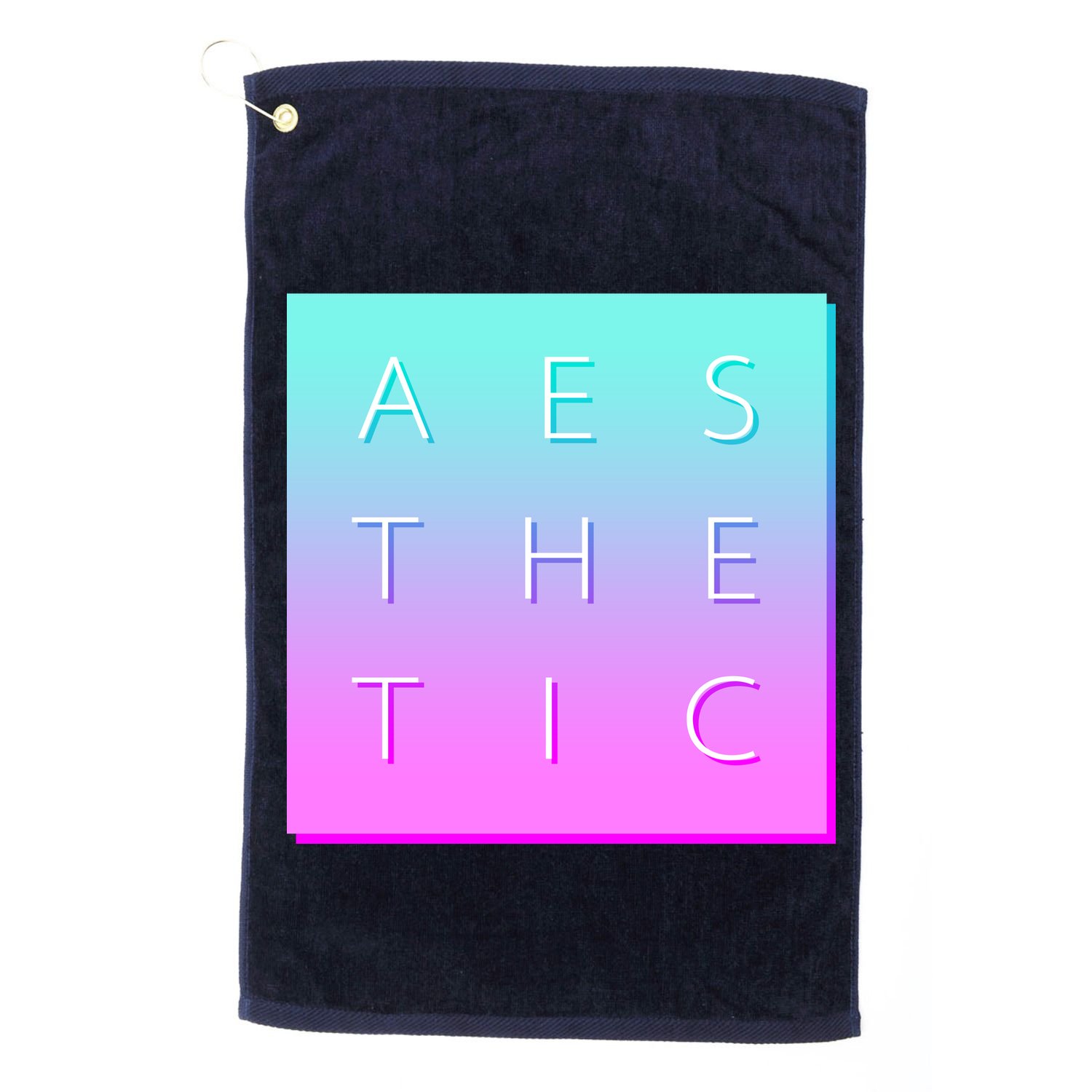 Vaporware Aesthetic Square Golf Towel