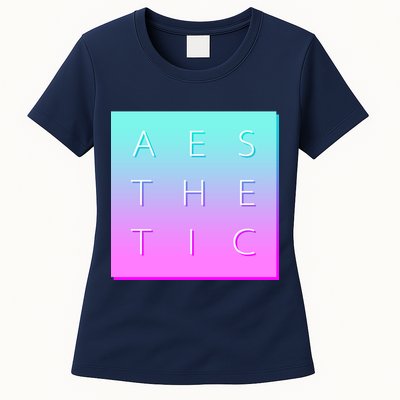 Vaporware Aesthetic Square Womens T-Shirt
