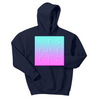 Vaporware Aesthetic Square Kids Hoodie