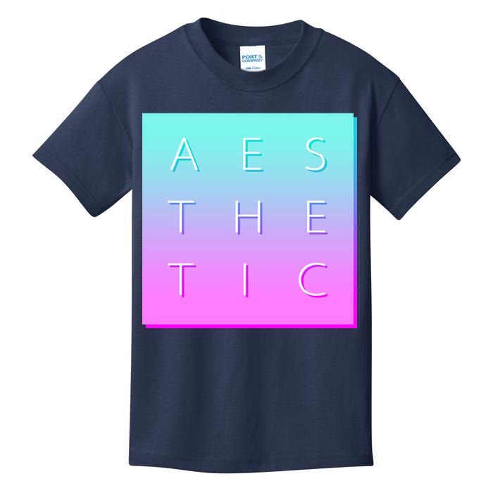 Vaporware Aesthetic Square Kids T-Shirt