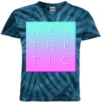 Vaporware Aesthetic Square Kids Tie-Dye T-Shirt