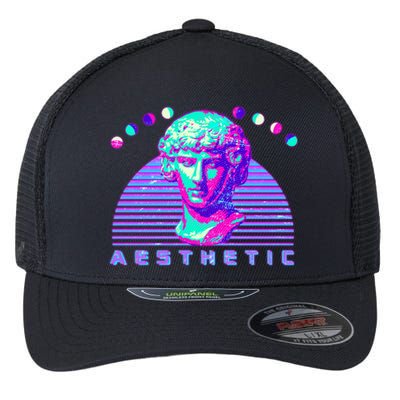 Vaporwave Aesthetic Flexfit Unipanel Trucker Cap