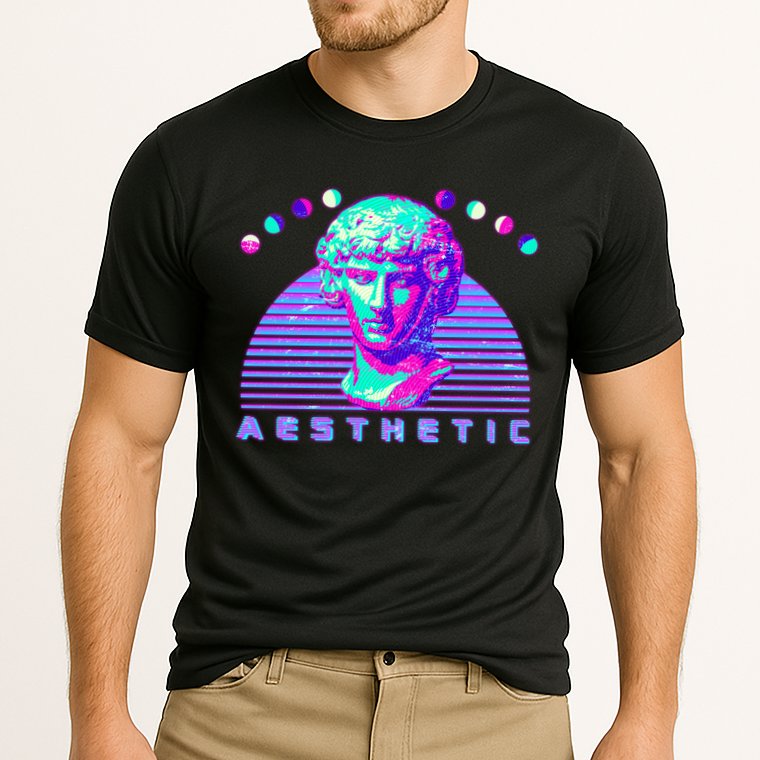 Vaporwave Aesthetic Cooling Performance Crew T-Shirt