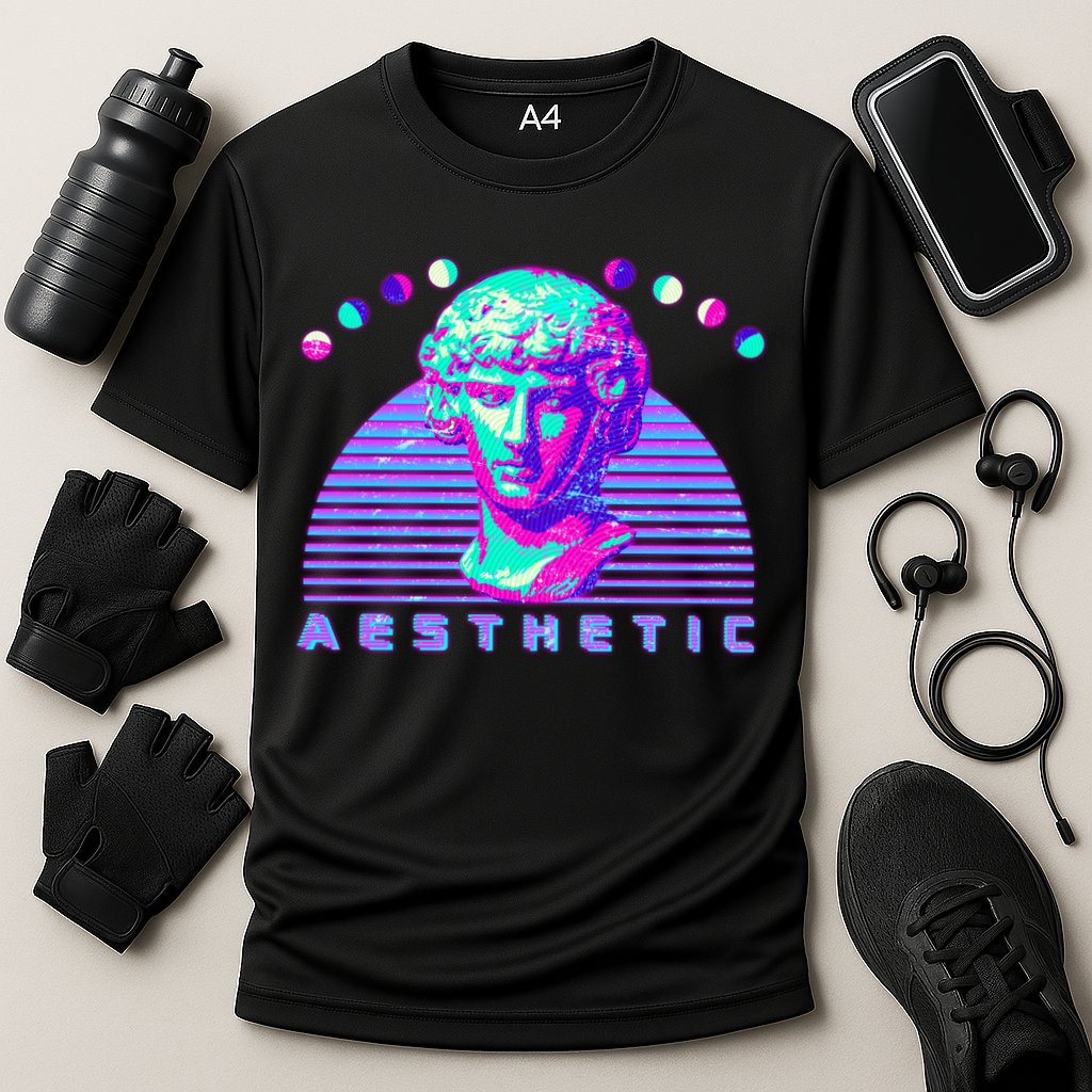 Vaporwave Aesthetic Cooling Performance Crew T-Shirt