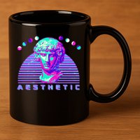 Vaporwave Aesthetic 11oz C Handle Ceramic Mug
