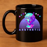 Vaporwave Aesthetic 11oz C Handle Ceramic Mug