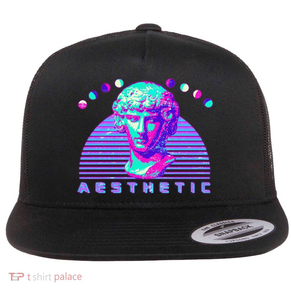 Vaporwave Aesthetic Flatbill Hat