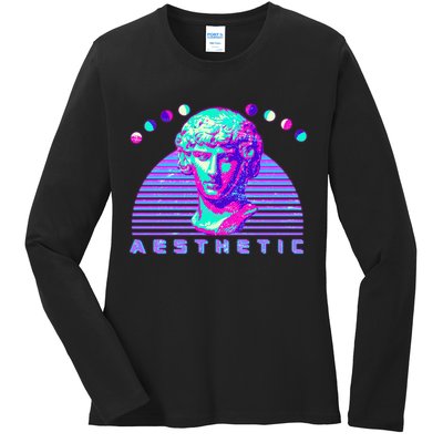 Vaporwave Aesthetic Ladies Long Sleeve Shirt