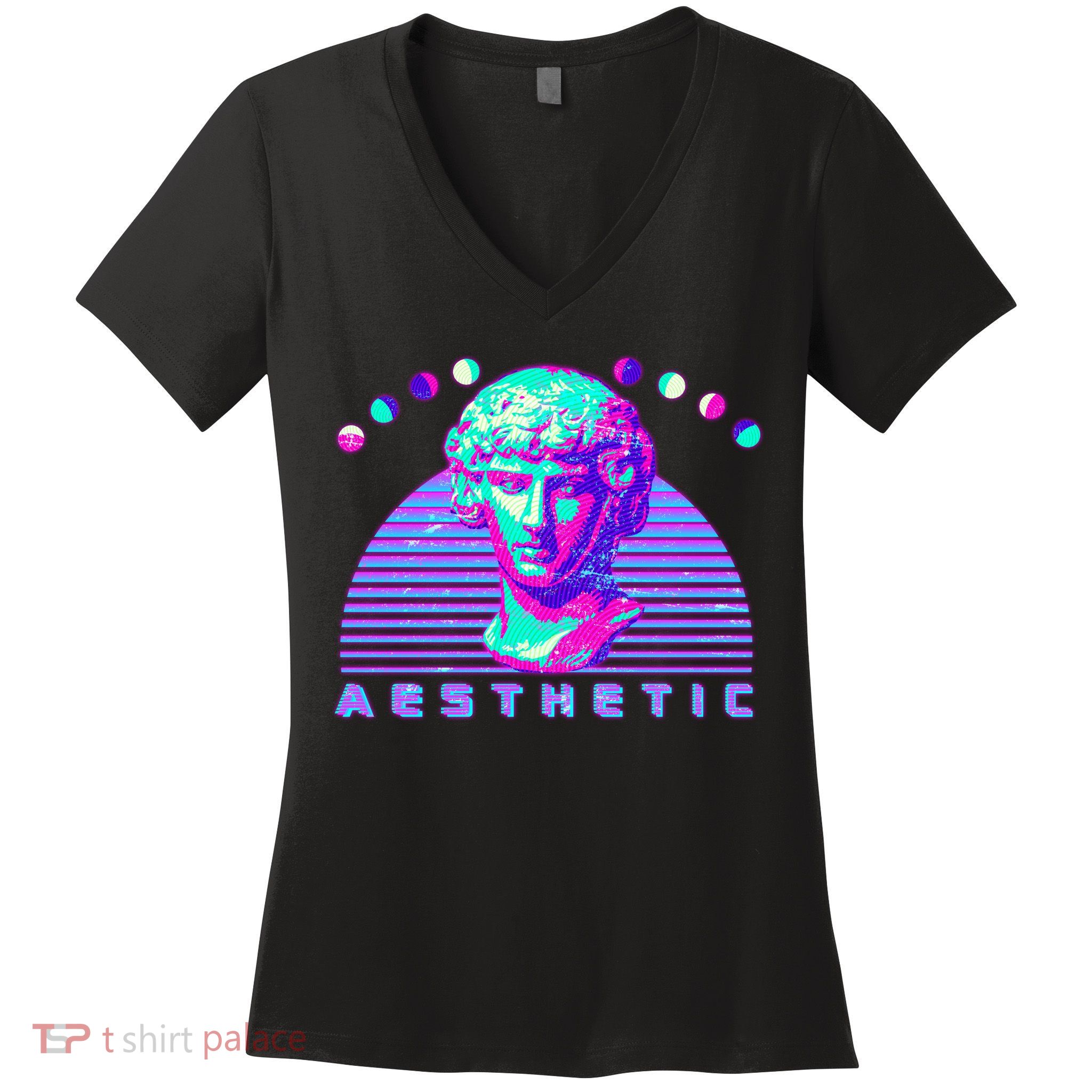 Vaporwave Aesthetic Women's V-Neck T-Shirt