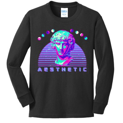 Vaporwave Aesthetic Kids Long Sleeve Shirt