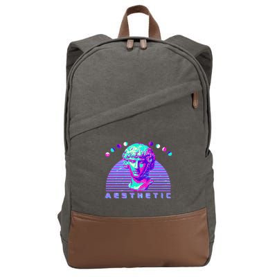 Vaporwave Aesthetic Cotton Canvas Backpack