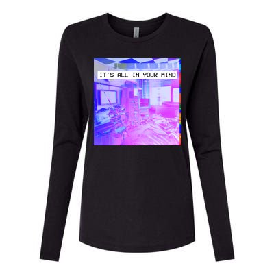 Vaporwave Room It's All In Your Mind Womens Cotton Relaxed Long Sleeve T-Shirt