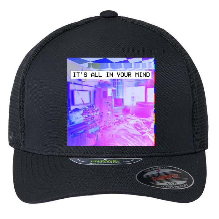 Vaporwave Room It's All In Your Mind Flexfit Unipanel Trucker Cap