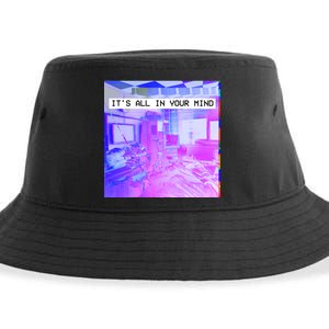 Vaporwave Room It's All In Your Mind Sustainable Bucket Hat