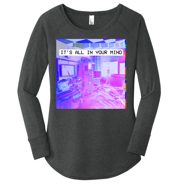 Vaporwave Room It's All In Your Mind Women's Perfect Tri Tunic Long Sleeve Shirt