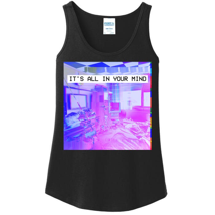 Vaporwave Room It's All In Your Mind Ladies Essential Tank