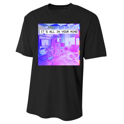 Vaporwave Room It's All In Your Mind Performance Sprint T-Shirt