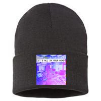 Vaporwave Room It's All In Your Mind Sustainable Knit Beanie