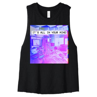 Vaporwave Room It's All In Your Mind Women's Racerback Cropped Tank