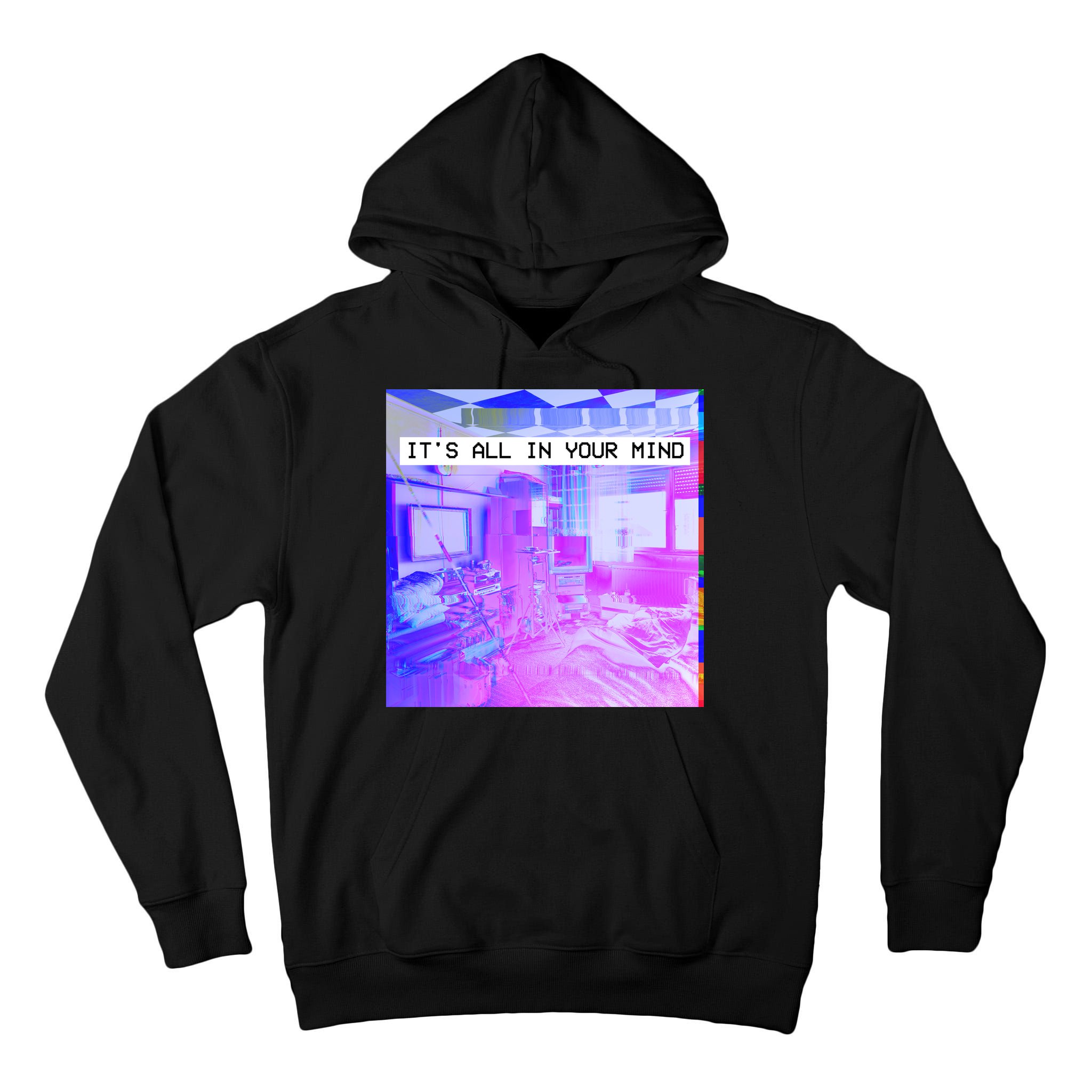 Vaporwave Room It's All In Your Mind Tall Hoodie