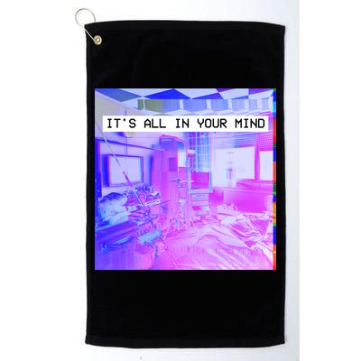 Vaporwave Room It's All In Your Mind Golf Towel