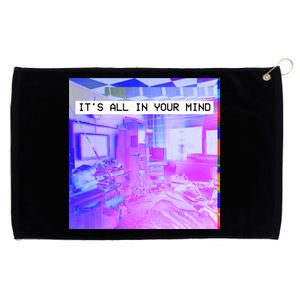 Vaporwave Room It's All In Your Mind Grommeted Golf Towel