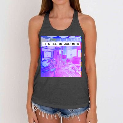 Vaporwave Room It's All In Your Mind Women's Knotted Racerback Tank