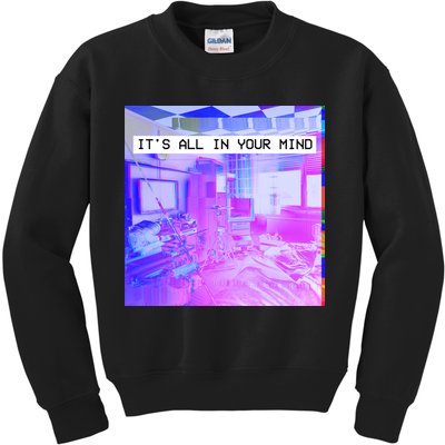 Vaporwave Room It's All In Your Mind Kids Sweatshirt