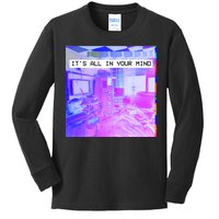 Vaporwave Room It's All In Your Mind Kids Long Sleeve Shirt