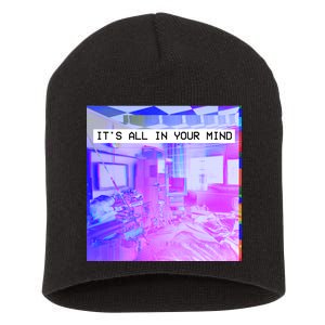 Vaporwave Room It's All In Your Mind Short Acrylic Beanie