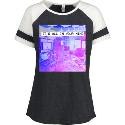 Vaporwave Room It's All In Your Mind Enza Ladies Jersey Colorblock Tee