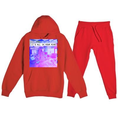 Vaporwave Room It's All In Your Mind Premium Hooded Sweatsuit Set