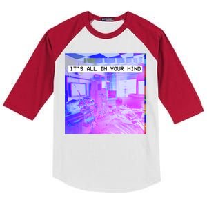 Vaporwave Room It's All In Your Mind Kids Colorblock Raglan Jersey