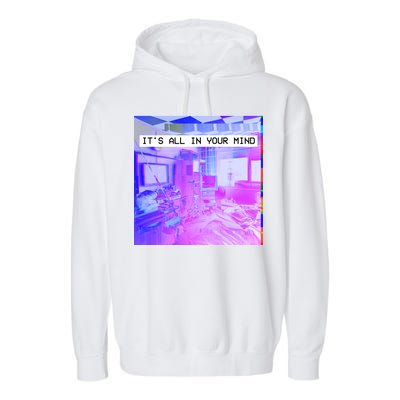 Vaporwave Room It's All In Your Mind Garment-Dyed Fleece Hoodie