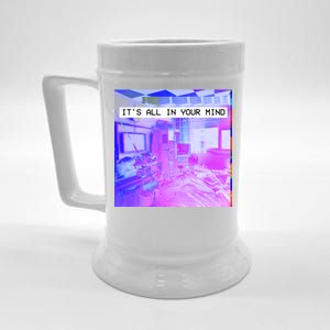 Vaporwave Room It's All In Your Mind Beer Stein