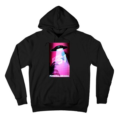 Vaporwave Storm Area 51 UFO Hoodie