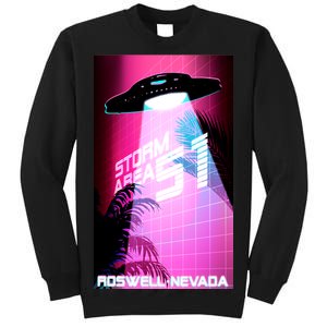 Vaporwave Storm Area 51 UFO Sweatshirt