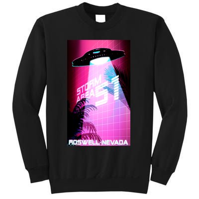 Vaporwave Storm Area 51 UFO Sweatshirt