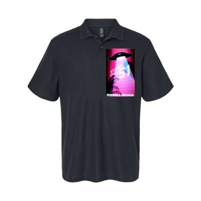 Vaporwave Storm Area 51 UFO Softstyle Adult Sport Polo