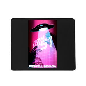 Vaporwave Storm Area 51 UFO Mousepad