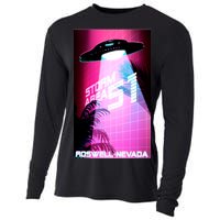 Vaporwave Storm Area 51 UFO Cooling Performance Long Sleeve Crew