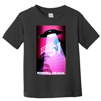 Vaporwave Storm Area 51 UFO Toddler T-Shirt