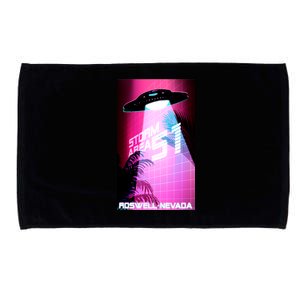 Vaporwave Storm Area 51 UFO Microfiber Hand Towel