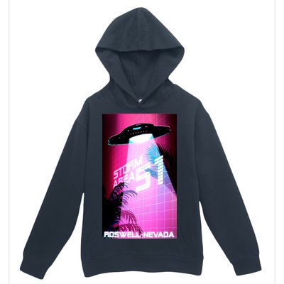 Vaporwave Storm Area 51 UFO Urban Pullover Hoodie